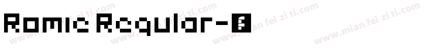 Romie Regular字体转换
